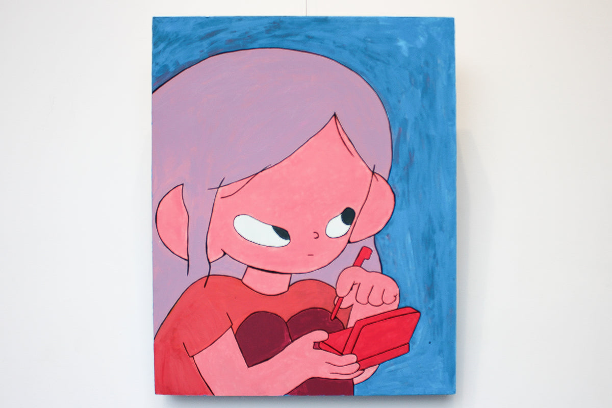 "Pink DS" Acrylic Painting