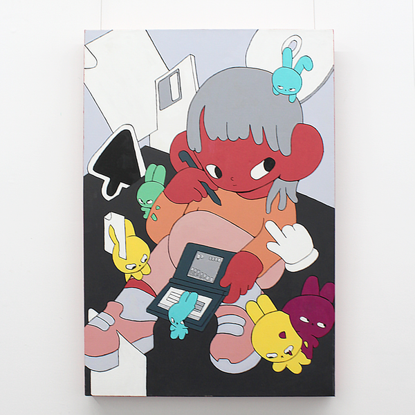 "I’m Not Lonely Inside The Computer" Acrylic Painting