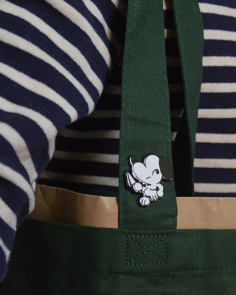 Puppy + Knife Enamel Pin