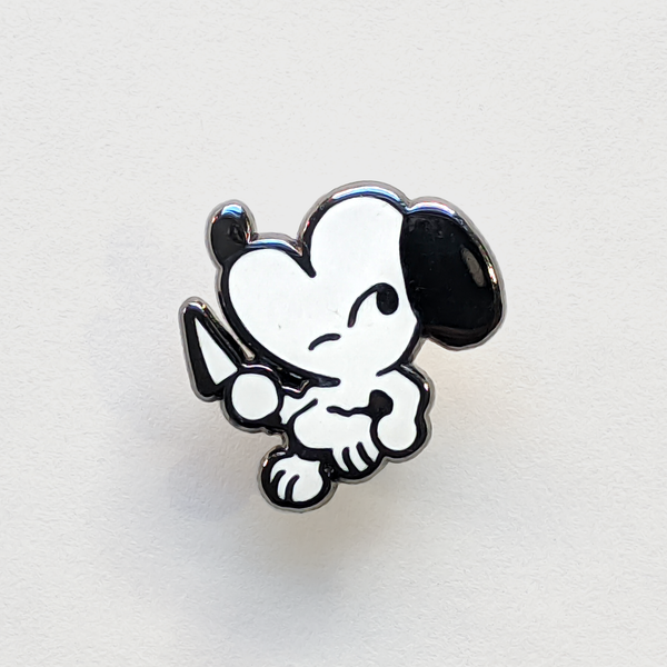 Puppy + Knife Enamel Pin