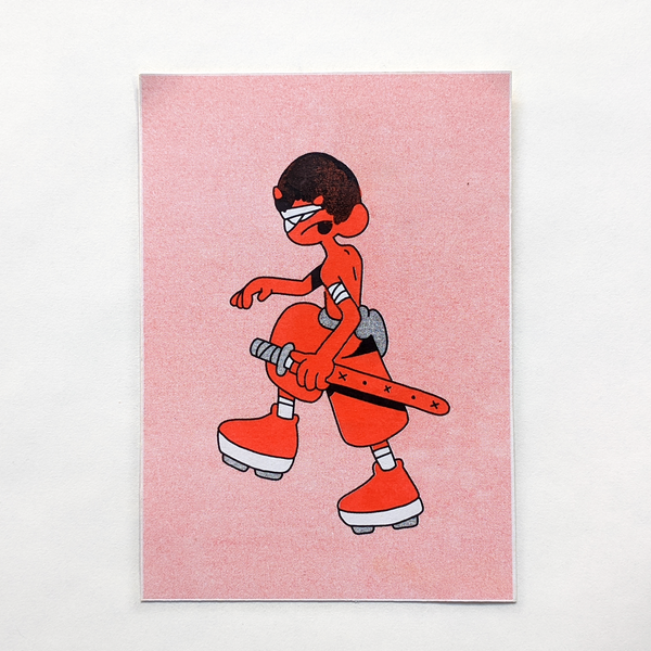 Demon Boy Riso Postcard Print